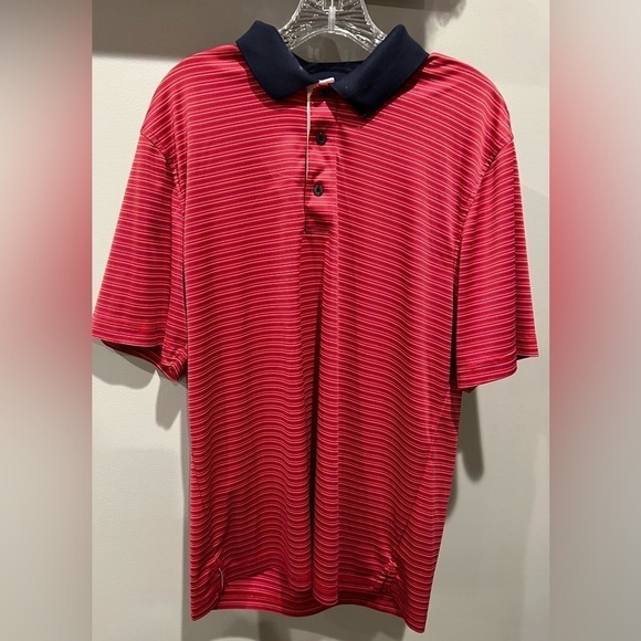 Greg Norman for Tasso Elba Red Short Sleeve Golf Polo Size Small - Picture 1 of 7